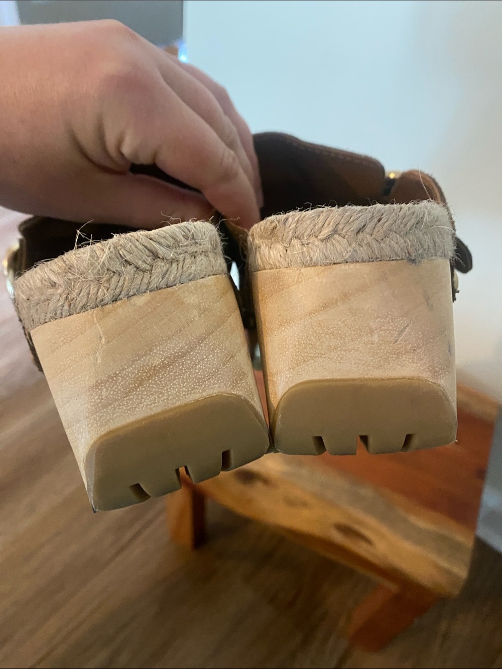 See by Chloe Viviane platform wooden Clog in Tobacco size 38 - Picture 6 of 12